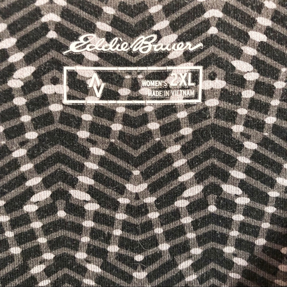 Eddie Bauer Aster Crossover Tank Dress Gray Print - Picture 2 of 5